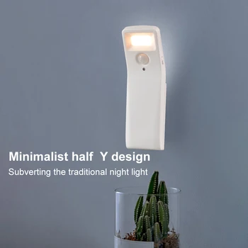 

Magnet PIR Motion Sensor LED Night Lamp Battery Operated Stick-Anywhere Warm Light Indoor Lighting Bedroom Smart Sensor Lamp