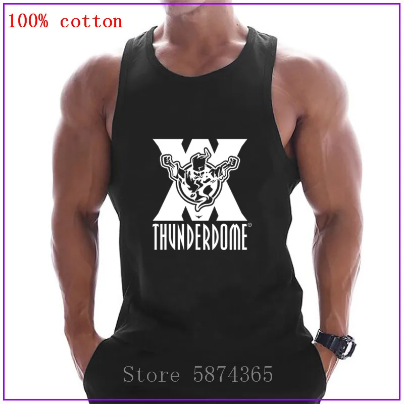 Мужская майка Thunderdome хардкор белая Повседневная модная для фитнеса Простая