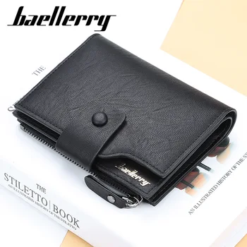 

Baellerry Men Wallet Short Coin Purse Men Clutch Small Wallets For Men Zipper Hasp Wallet Card Holder MWS284-2