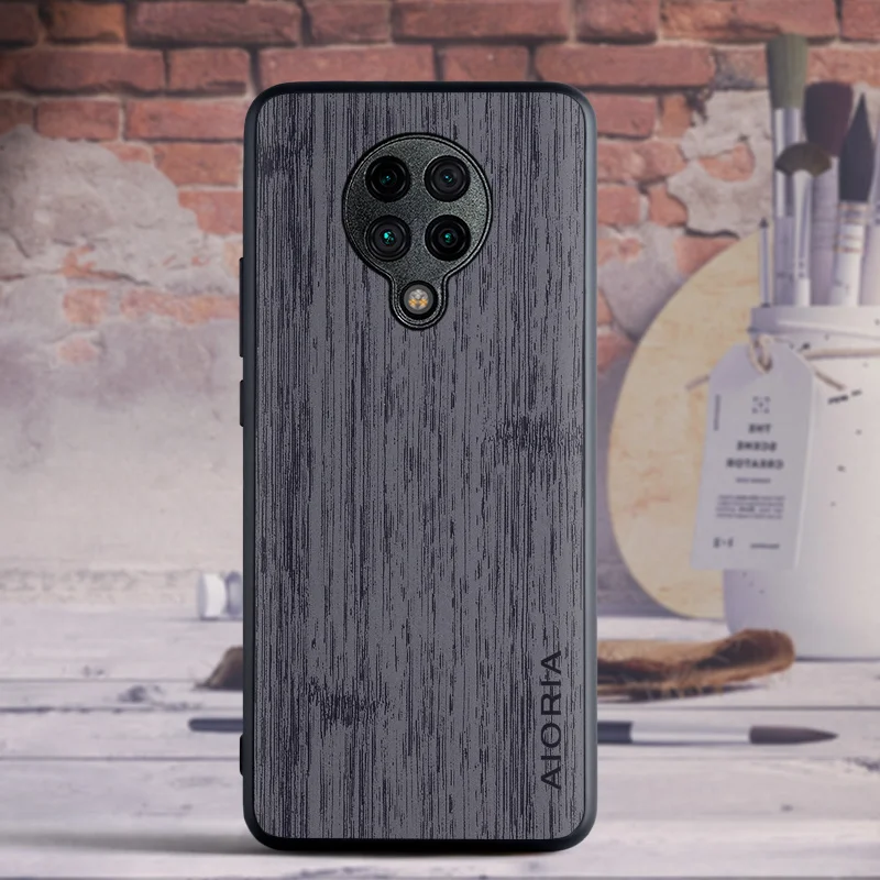 Чехол для Xiaomi Poco F2 Pro Винтажный дизайн мягкий ТПУ Жесткий ПК с кожей ПУ 3 в 1