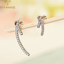 XIYANIKE, 925 пробы, серебряные серьги-гвоздики для предотвращения аллергии, асимметричное ювелирное изделие для женщин, пара, Модные Простые Вечерние ювелирные изделия