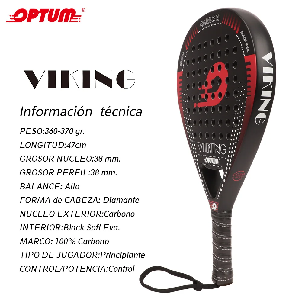 OPTUM VIKING углеродное волокно ракетки для бадминтона Black EVA Core Paddle с чехлом|Теннисные