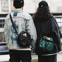 

Fashion Canvas Mens And Womens Messenger Bag Personality Large-capacity Shoulder Bag Multi-function Waist Bag