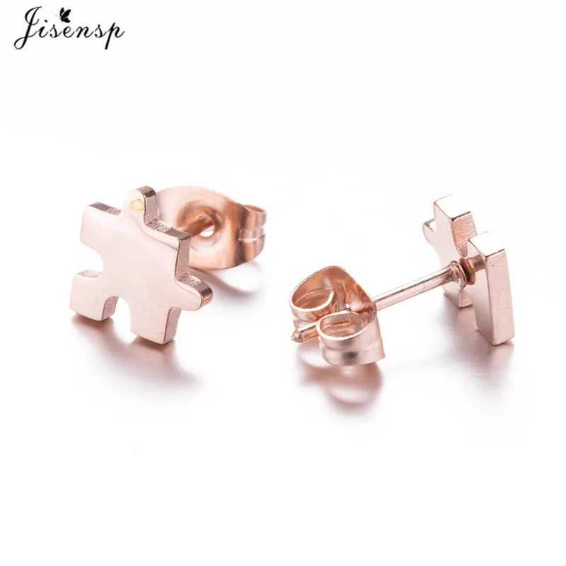 Mini Stainless Steel Earings Fashion Jewelry Small Animal Ear Studs Punk Cross Star Dragon Ballet Stud Earrings Pendientes Gifts