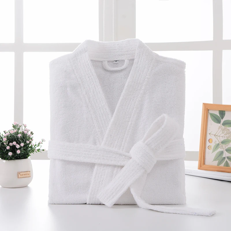 Женский халат полотенце хлопок теплая зимняя ночная рубашка для подружки невесты пижамы кимоно пеньюар невесты банный халат белый розовый