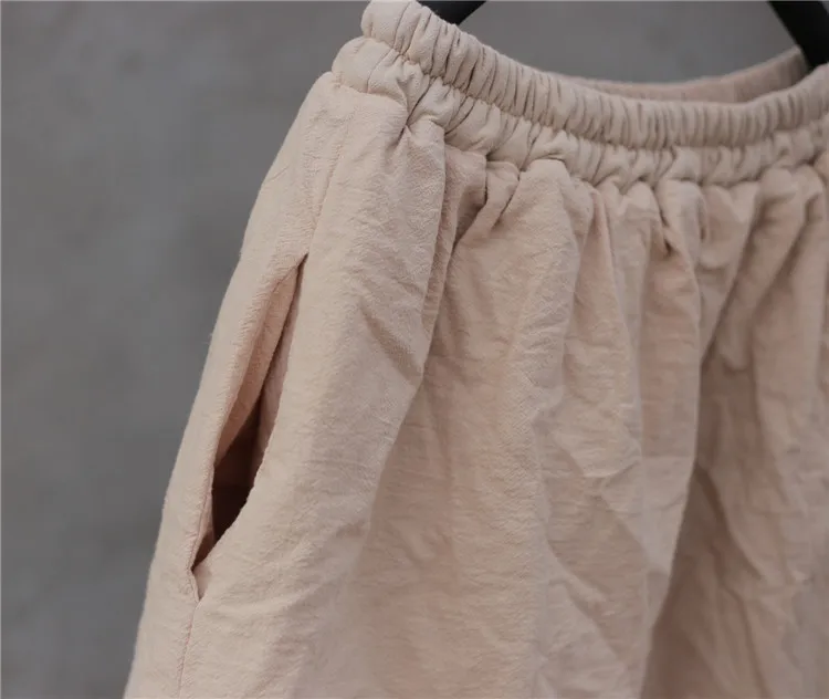 NINI WONDERLAND зимняя теплая хлопковая трапециевидная юбка женская утолщенная винтажная юбка Женская эластичная талия повседневные юбки с высокой талией