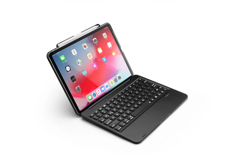 [Новинка] синяя зубная лапка Беспроводная клавиатура-чехол для iPad pro 11 дюймов, Премиум жесткий чехол+ 7 цветов подсветка+ умный сон/Wakeup