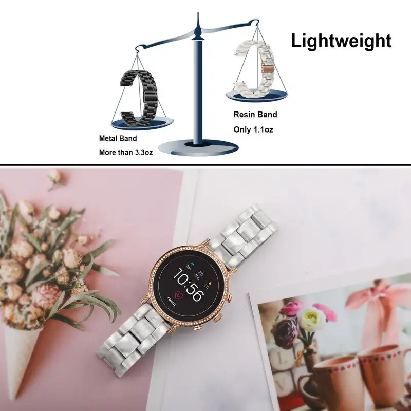 Trumirr резиновый ремешок для часов Fossil Gen 4 Venture HR/Gen 3 Q Venture/women's Gen 4 Sport Watch Band быстросъемный ремень