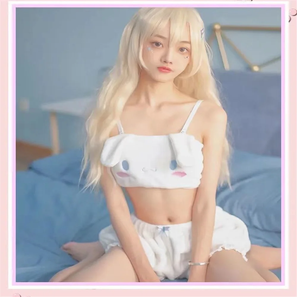 DAILOU Comfortable Sexy Cute Lovely Bunny Girl White Pink Anime Cospaly Erotic Role Play Kawaii Christmas Lingerie Outfits Women -Zentai shop online