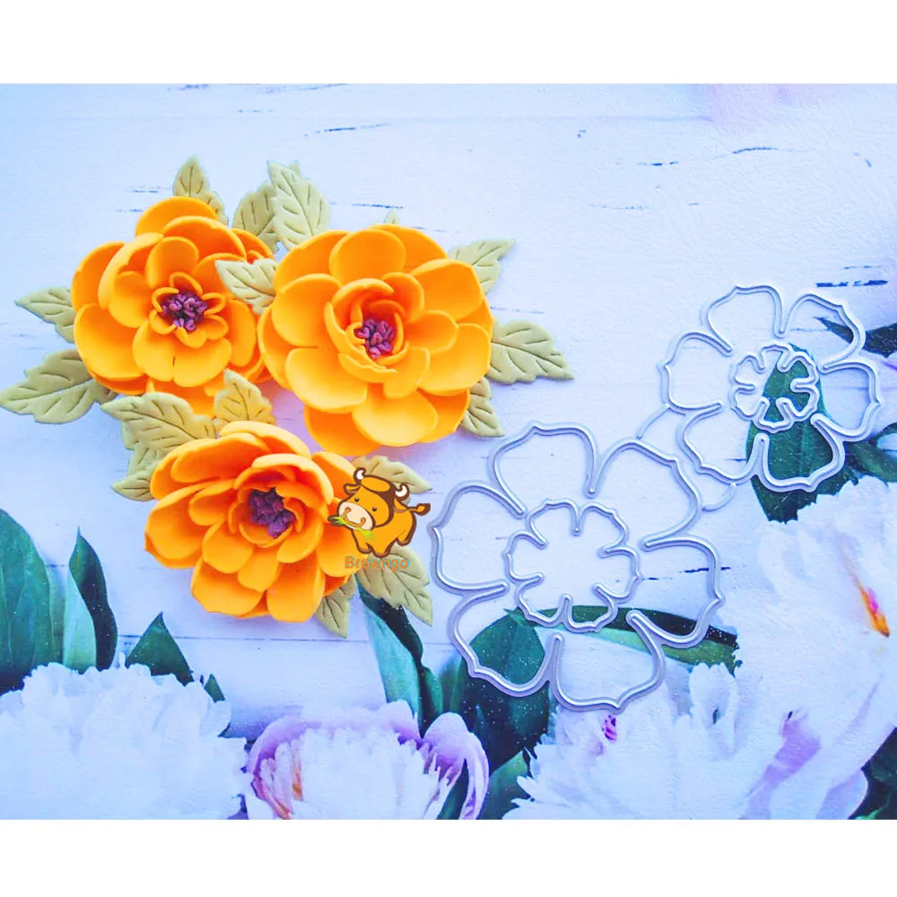 Layered Flowers Metal Cutting Die Stencils Template for Scrapbooking Paper Album Cards Gift Decor Knife Punch Mold Dies Cut New | Дом и сад