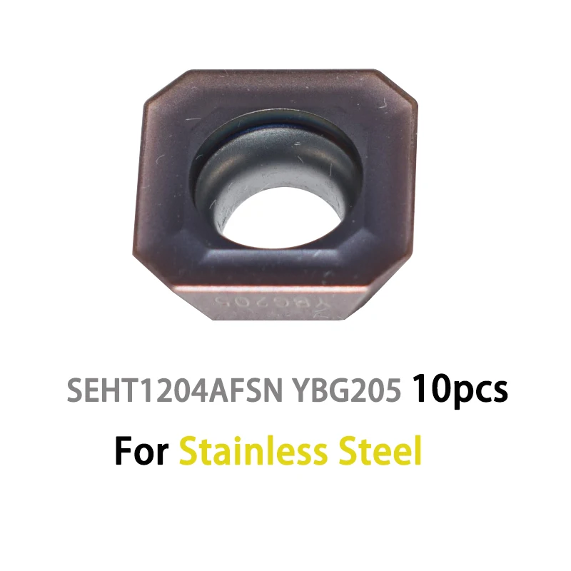 10pcs ZCC milling cutter SEHT1204AFSN YBG205 for finishing to medium