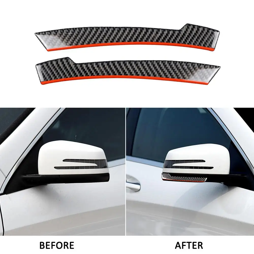

2PCS Carbon Fiber Rearview Mirror Anti-Collision Protector Sticker For Benz w204 w212 A/B/C/E/G GLA GLE GLK