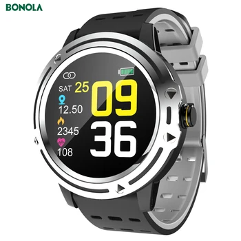 

Bonola Full Touch Sports Mens Smart Watch Heart Rate Sensor Smartwatch Incoming Call Water Proof Blood Pressure Smart Watchs