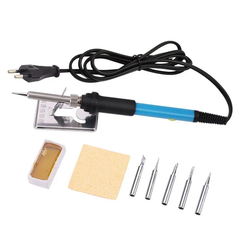 Urijk 60 Вт ЕС Plug lcd цифровой дисплей паяльник сварочные работы Инструменты для ремонта Регулируемая температура Электрический паяльник - Цвет: 5pcs