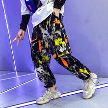 Осенние камуфляжные штаны, мужские Модные повседневные штаны с принтом, мужские уличные свободные штаны в стиле хип-хоп, мужские спортивные штаны, M-2XL