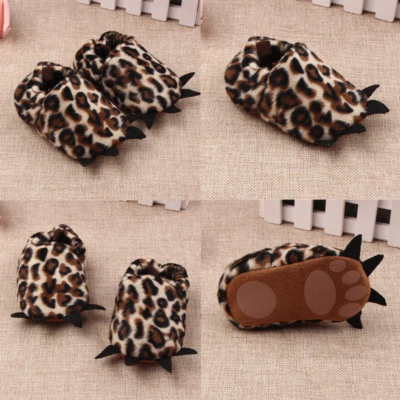 Newborn Baby Boys Girls First Walkers Anti-Slip Winter Warm Toddler Animal Foot Baby Shoes Booties Slippers Soft Sole Crib Shoes