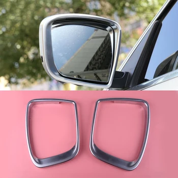 

DWCX 2Pcs Silver ABS Car Rearview Side Door Mirror Frame Cover Trim Moulding fit for Maserati Levante 2016 2017 2018 2019