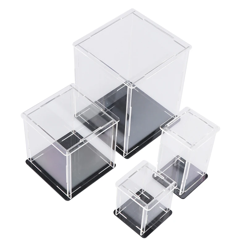 Acrylic Display Case Box Self-Assembly Protection for Kids Toys Figure Dustproof 