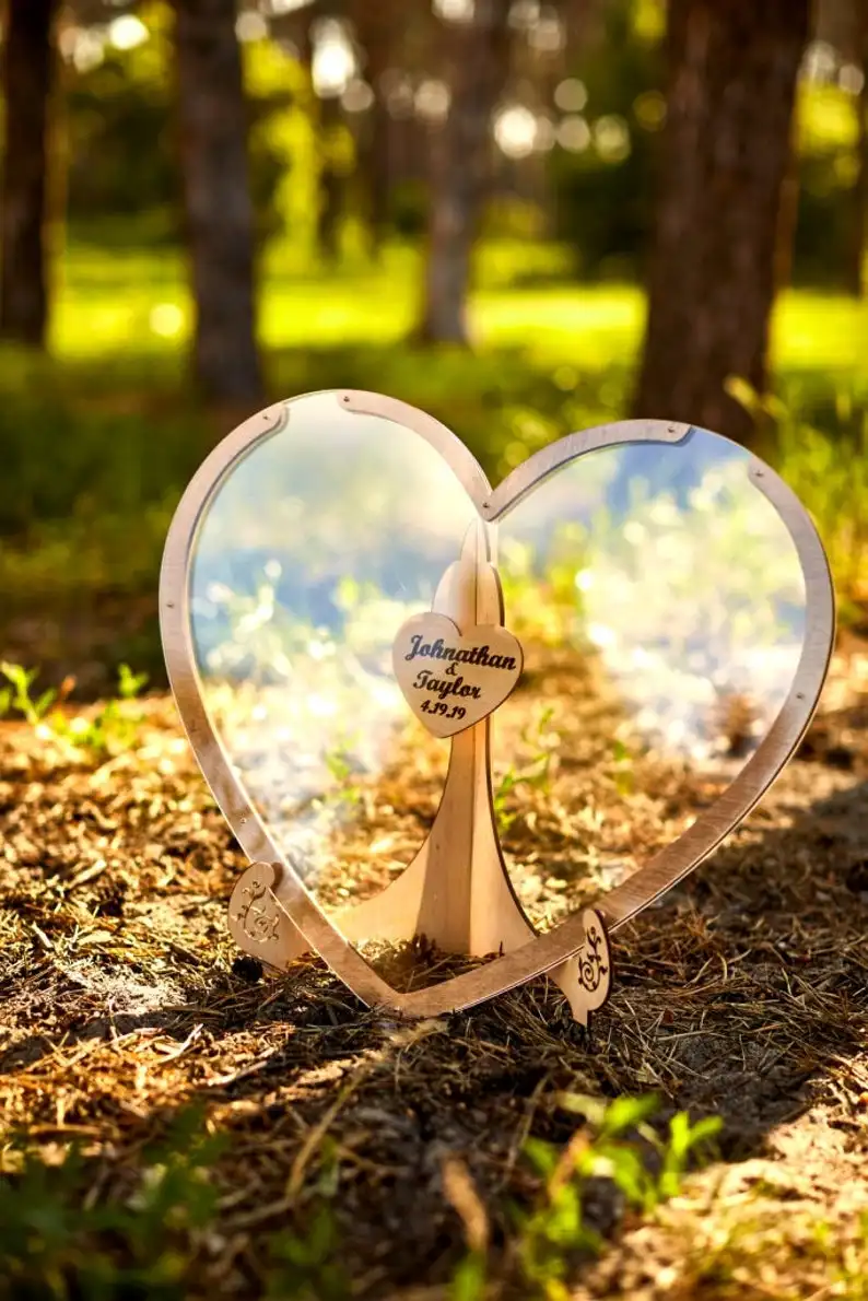 Transparent Wedding Guest Book, Wedding Guest Book, Clear Clear Rustic Book