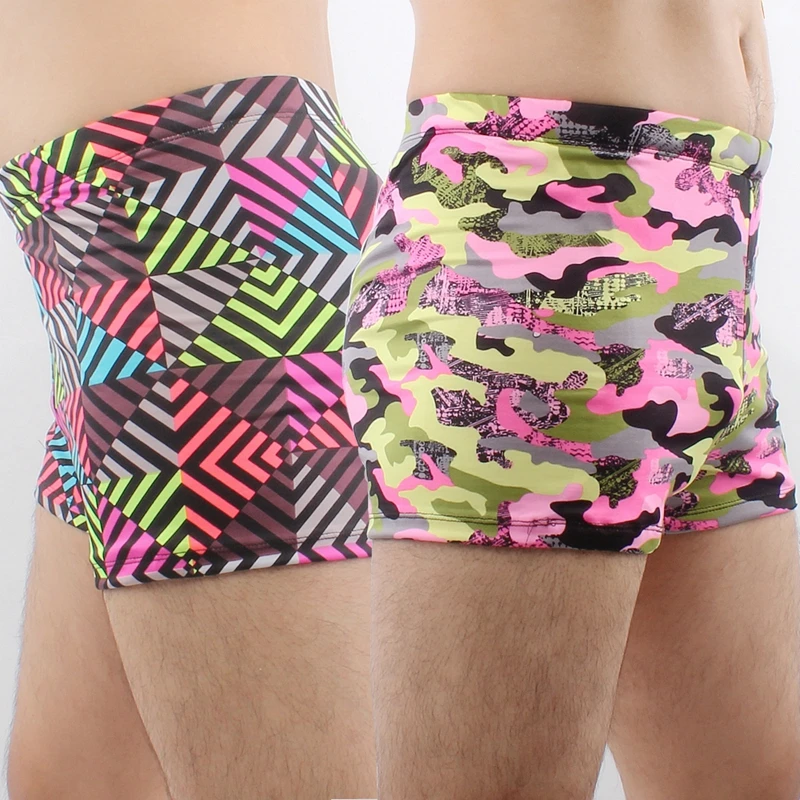 

New Camouflage Allover-Print Male Swimming Trunk Large Man Beach Swimwear Plus Size XXXL Swimming Suit Men