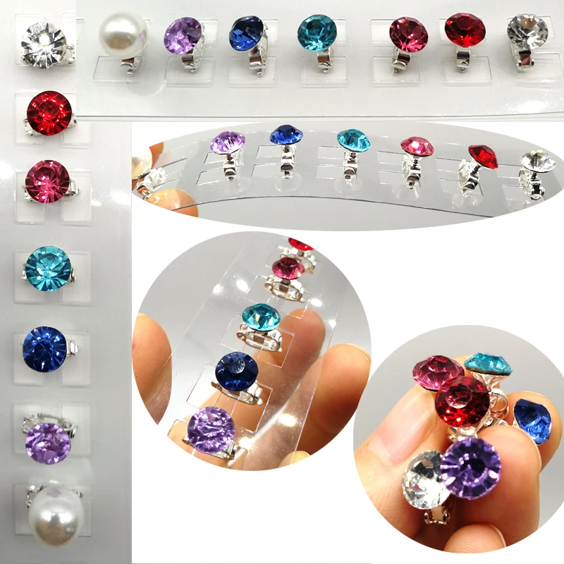 10Beads Fashion Women Hair Claws Clamp Rhinestone Small Hair Clips Girls Hair Accessories Bridal Wedding Jewelry Headwear 2