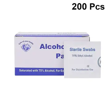 

200Pcs Alcohol Wet Wipe Disposable Disinfection Prep Swap Pad Antiseptic Skin Cleaning Care Jewelry Mobile Phone Clean Wipe