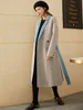 Amii Minimalism Fahion Winter Coat Women Causal Patchwork Lapel Loose Double-sided Woolen Coat Woolen Coat Female 12060105 ► Photo 3/6