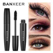 BANXEER-rímel de volumen esponjoso, maquillaje 4D de fibra de seda, rímel impermeable 3d, extensión de pestañas gruesas y rizado largo