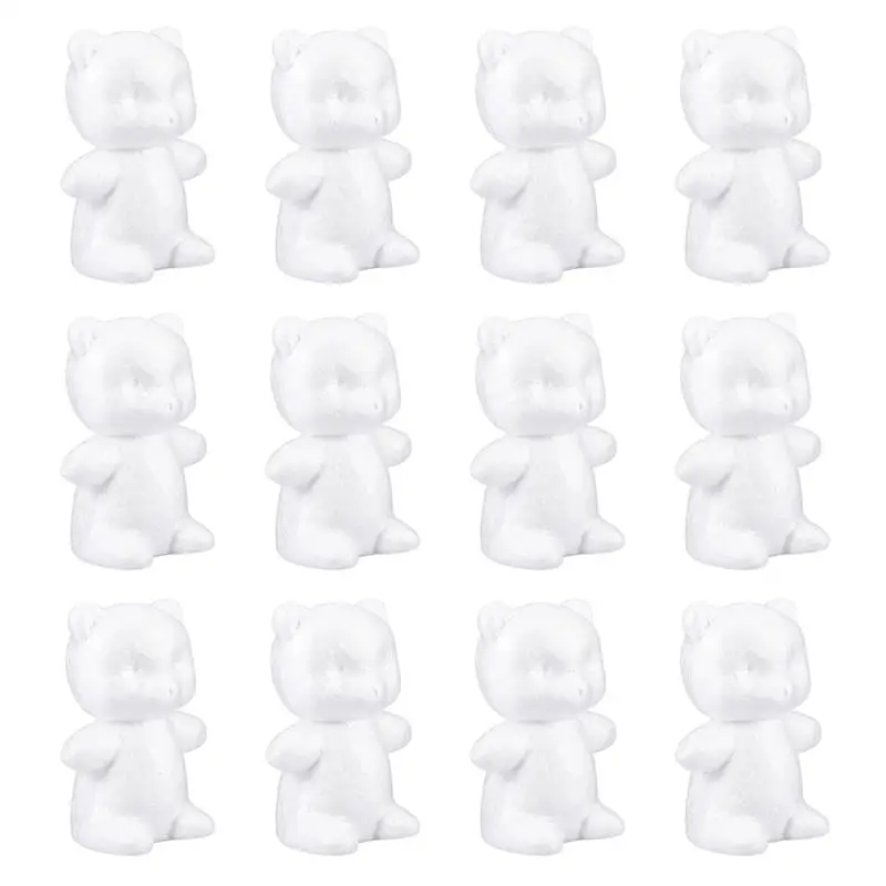 

12Pcs Styrofoam Bear Chic Safe Nice Mold Modelling Foam Bear