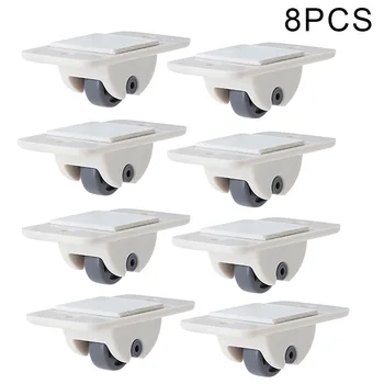 

HOT Fixed Rail Wheels Plastic One-way Small Wheels Pastetable Directional Wheel Hardware Accessories for Storage Box TI9