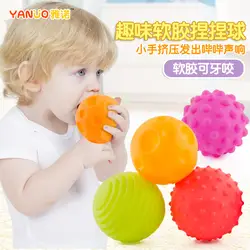 Детские развивающие мягкие Silcone ручной мяч 3-6-12 месяцев тактильное восприятие класс игрушка новорожденный ребенок фитнес-мяч для массажа
