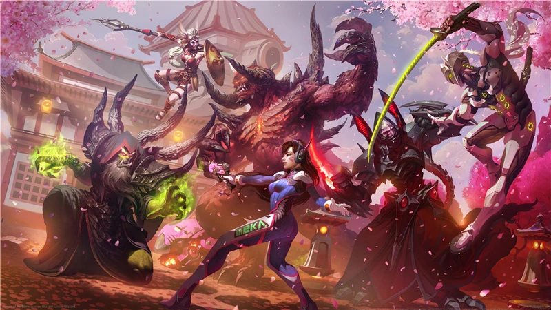 Печать художественная игра OW Overwatch печать плаката Tracer Mei Sombra Widowmaker D. Va печать плаката на холсте Печать Сексуальная Живопись Домашний Декор - Цвет: As the pic