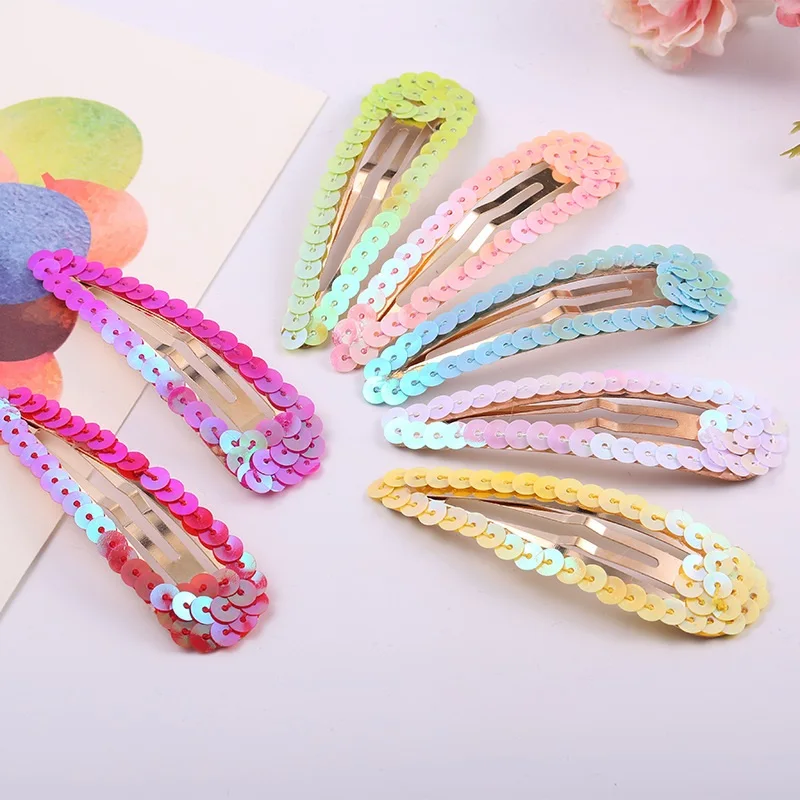 

Colorful Sequins Hairpins Women Girls Fashion Korean Style Bangs Clip Barrette Party Hairgrip Jewelry Hair Ornaments Gifts