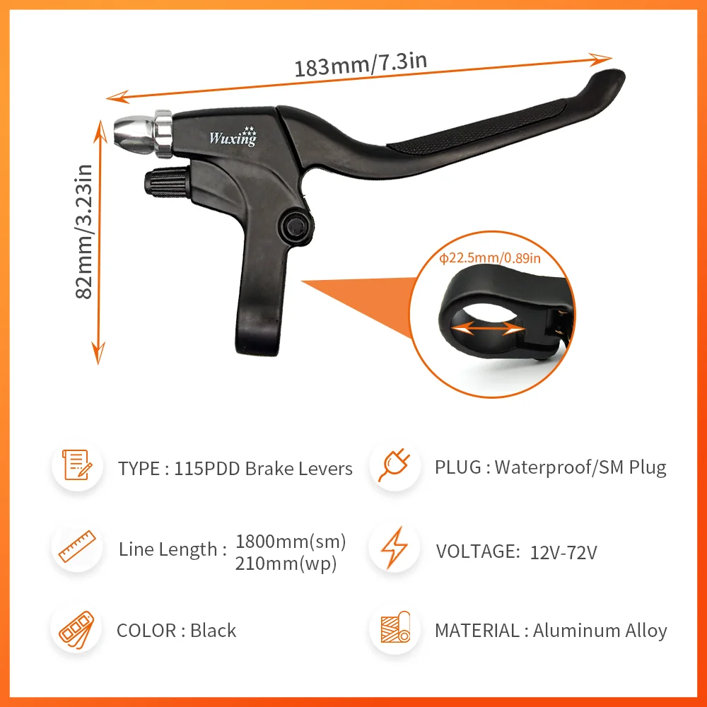 WUXING 115PDD Ebike Brake Lever Cut Off Power Electric