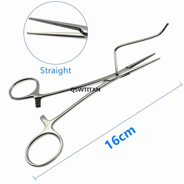 Cat Dog Animal Pet Sterilization Pliers Ligation Fixed Forceps Ovary Ligation Sterilization Pliers Veterinary Sterilization Tool 16cm  Straight