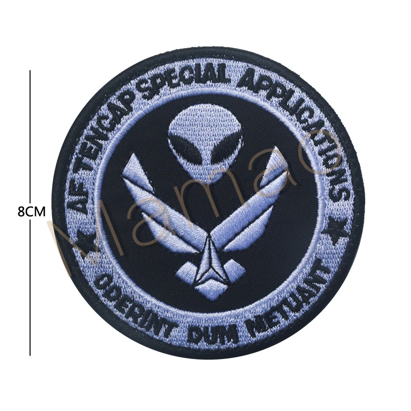 ВВС США специальный черный Ops площади полета Тесты эскадрильи бомба кошки патч тактический моральная, военная армия нашивка, значок, аппликация - Цвет: As picture 2