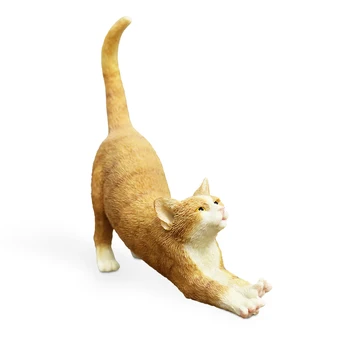 

American Cat Simulation Cat Model Pet Cat Pose Cute Car Crafts Figurines Miniatures Decoration Crafts Murals Accessories Gift