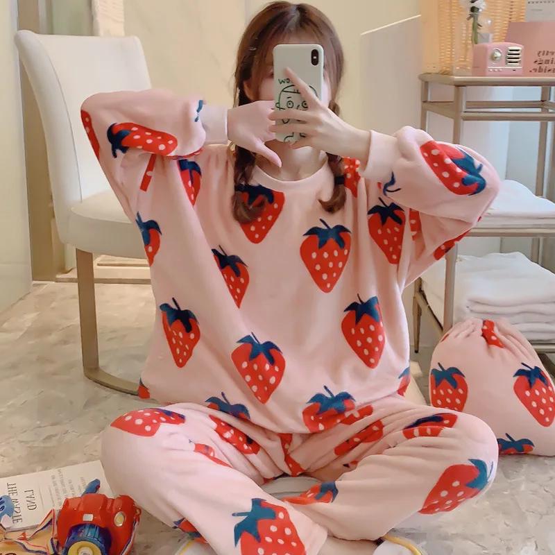Sexy Ever Store Women Winter Floral Long sleeves Pajamas - Цвет: men