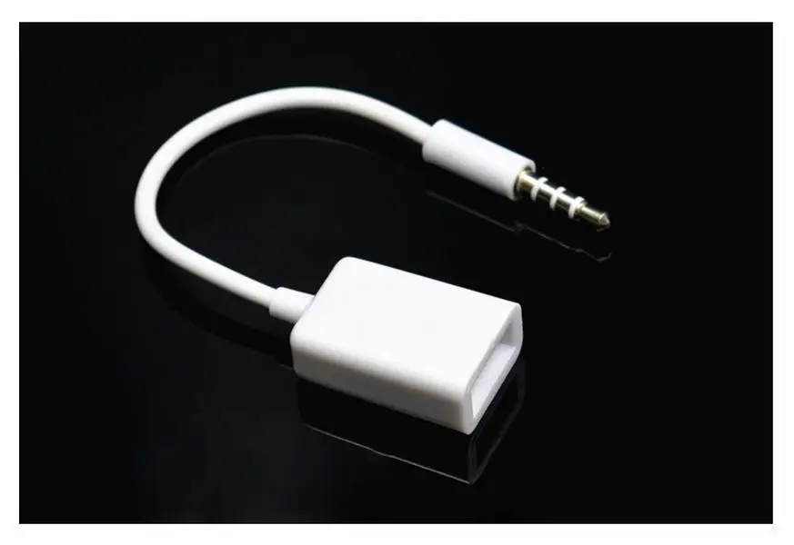 2000 шт. 3,5 мм Мужской аудиоразъем AUX к USB 2,0 Женский кабель Шнур Fr Автомобильный MP3