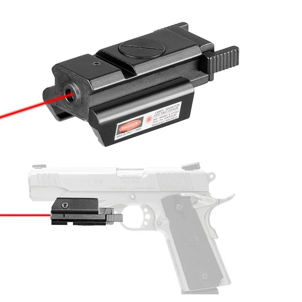 Compact Tactical Red Dot Laser Sight For 20mm Picatinny Weaver Rail Mount Pistol 
