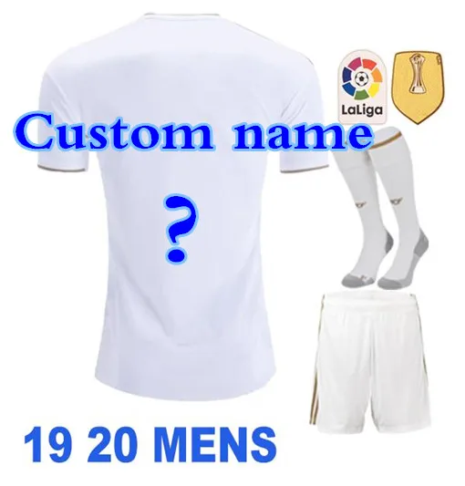 Набор для взрослых 19 20 Real Madrides футбольные майки MODRIC HAZARD camiseta de futbol комплект BENZEMA ISCO мужские комплекты футбольные футболки - Цвет: adult kit