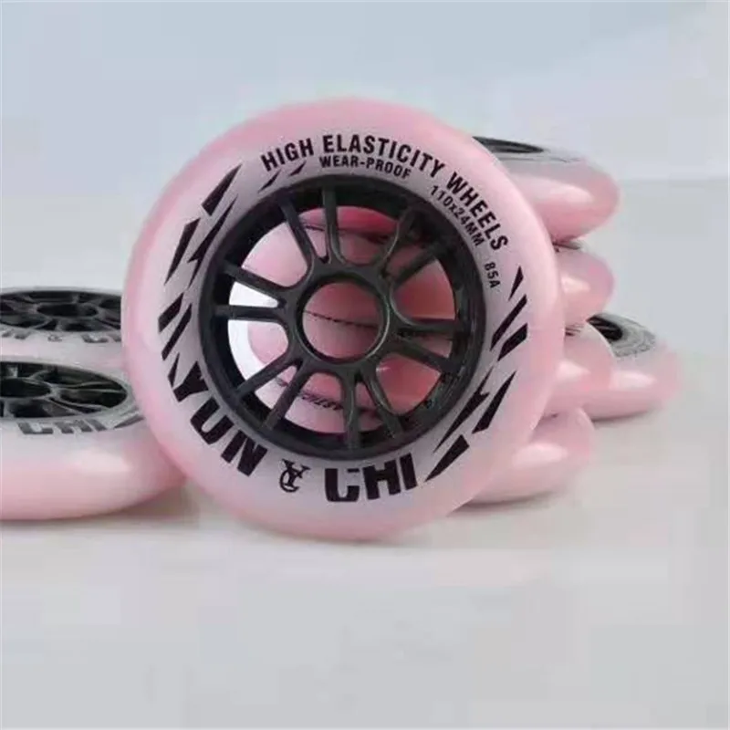 

YUNCHI 85A High Elastcity Wheels for Advanced Speed Skating Game 90mm 100mm 110mm 125mm Roller Race Tyre Marathon Track Road