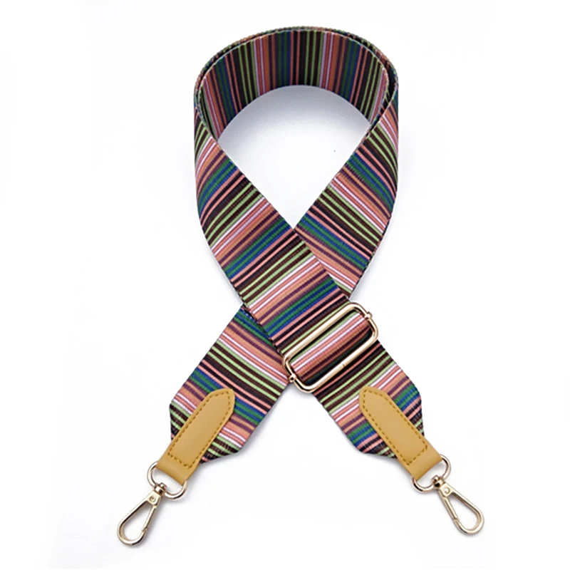 

5*120cm wide Bag Strap canvas cotton fabric Shoulder strap belt Chromatic stripe DIY bag accessories adjustable