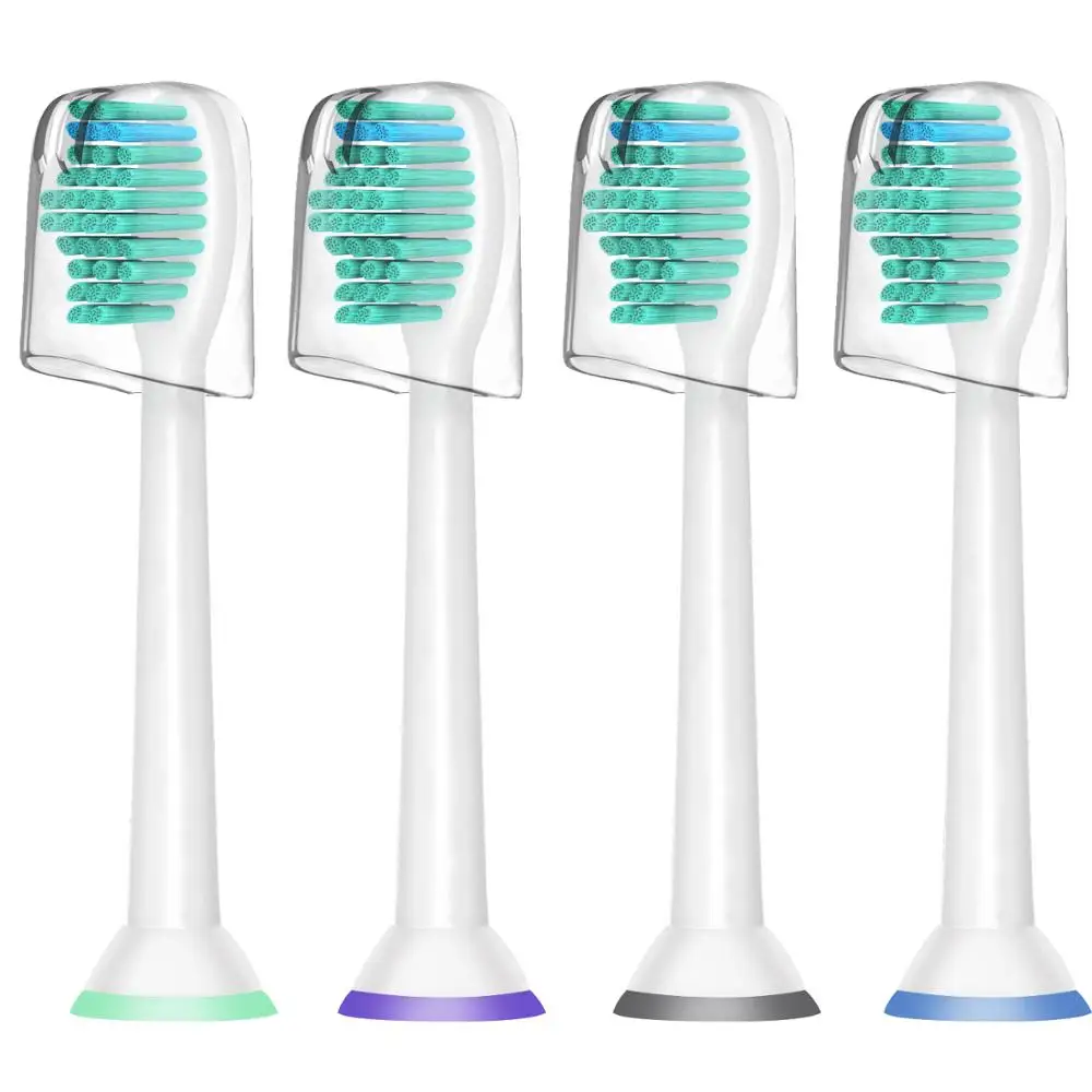 4 шт./лот Замена Зубная щётка головки с крышкой для Philips Sonicare HX6711 HX6730 HX6731 HX6732 HX6733 HX6431 HX6500 HX6511