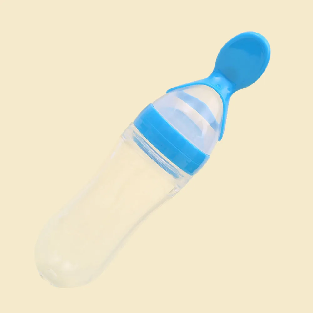 Детские аксессуары безопасности для младенцев силиконовые кормления с ложкой кормушка рисовая бутылочка для каши посуда