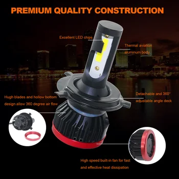 

Hot 1Pair 9005 9006 H4 H7 H11 Car LED Headlight Bulbs 120W 12000LM 2Pcs Car Headlight Fog Light Bulb LED Driving Lamp Conversion