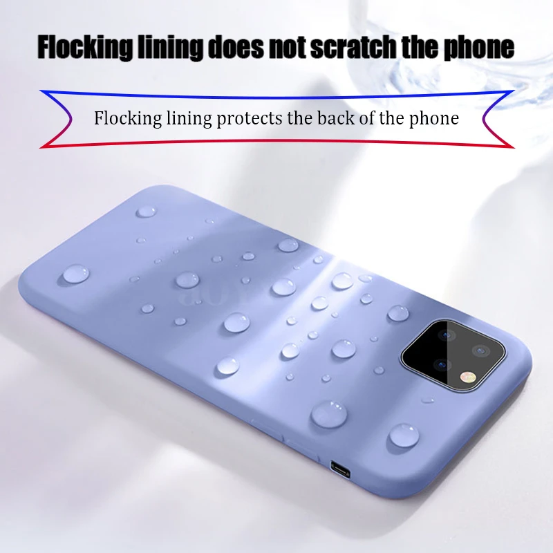 Роскошный противоударный чехол для телефона iPhone 11 жидкий силиконовый мягкий