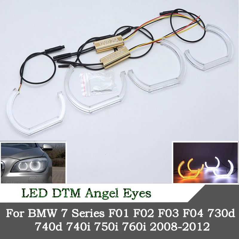 

High quality crystal LED angel eyes DTM style halo ring light For BMW 7 Series F01 F02 F03 F04 730d 740d 740i 750i 760i 2008-12