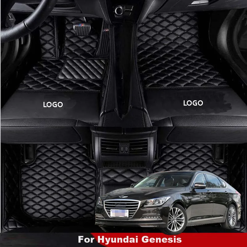 

Car Mats For Hyundai Genesis Car Floor Mats Auto Accessories Waterproof Carpet Foot Pads Car Styling Decoration Floorliners
