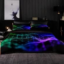 Luxo preto conjunto de cama estilo americano capa edredão 228x228 com fronha, tecnologia sinal grade impressão para rei rainha conjunto cama